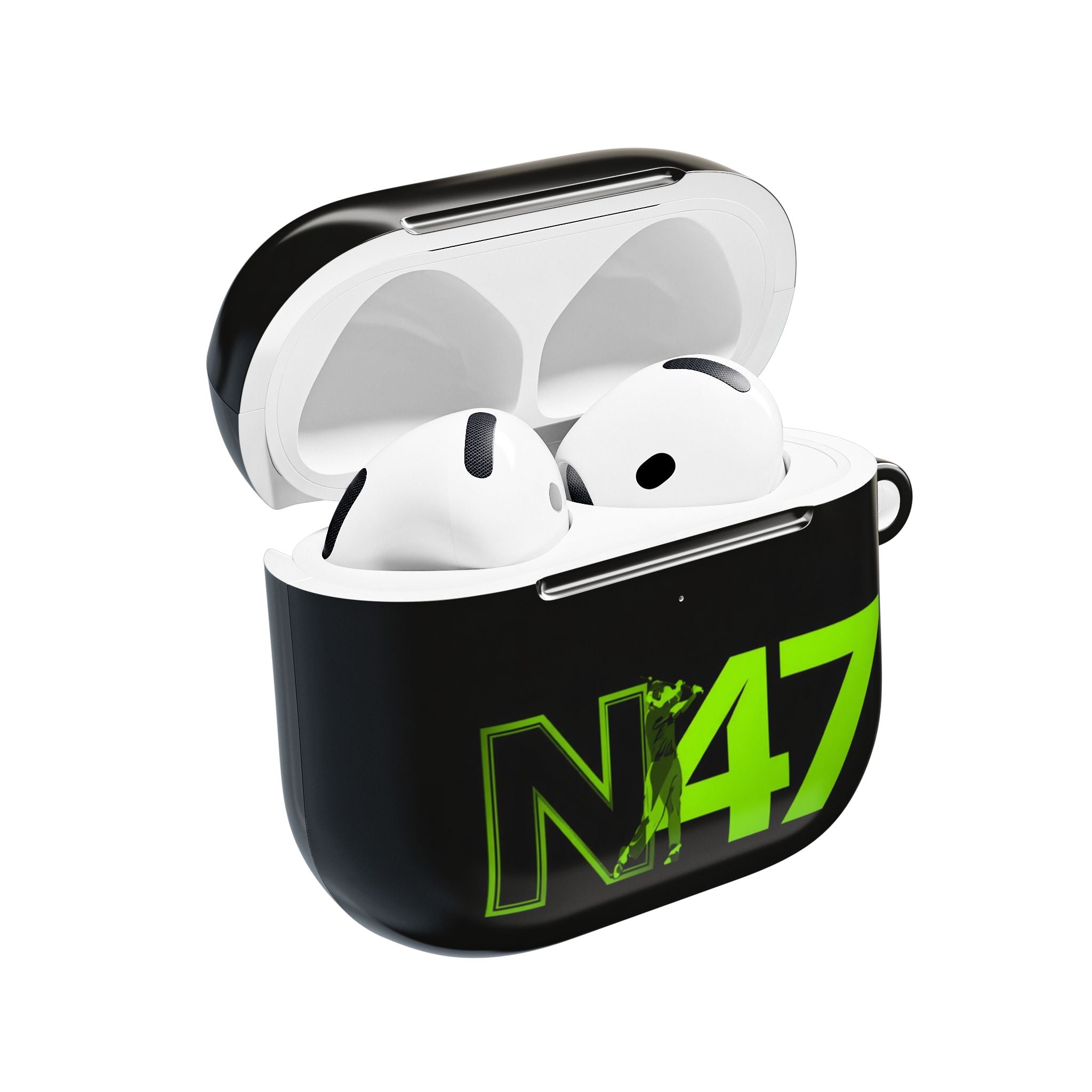 🎧 Funda AirPods Golf N47 Neón | Silicona Negra Protección Premium
