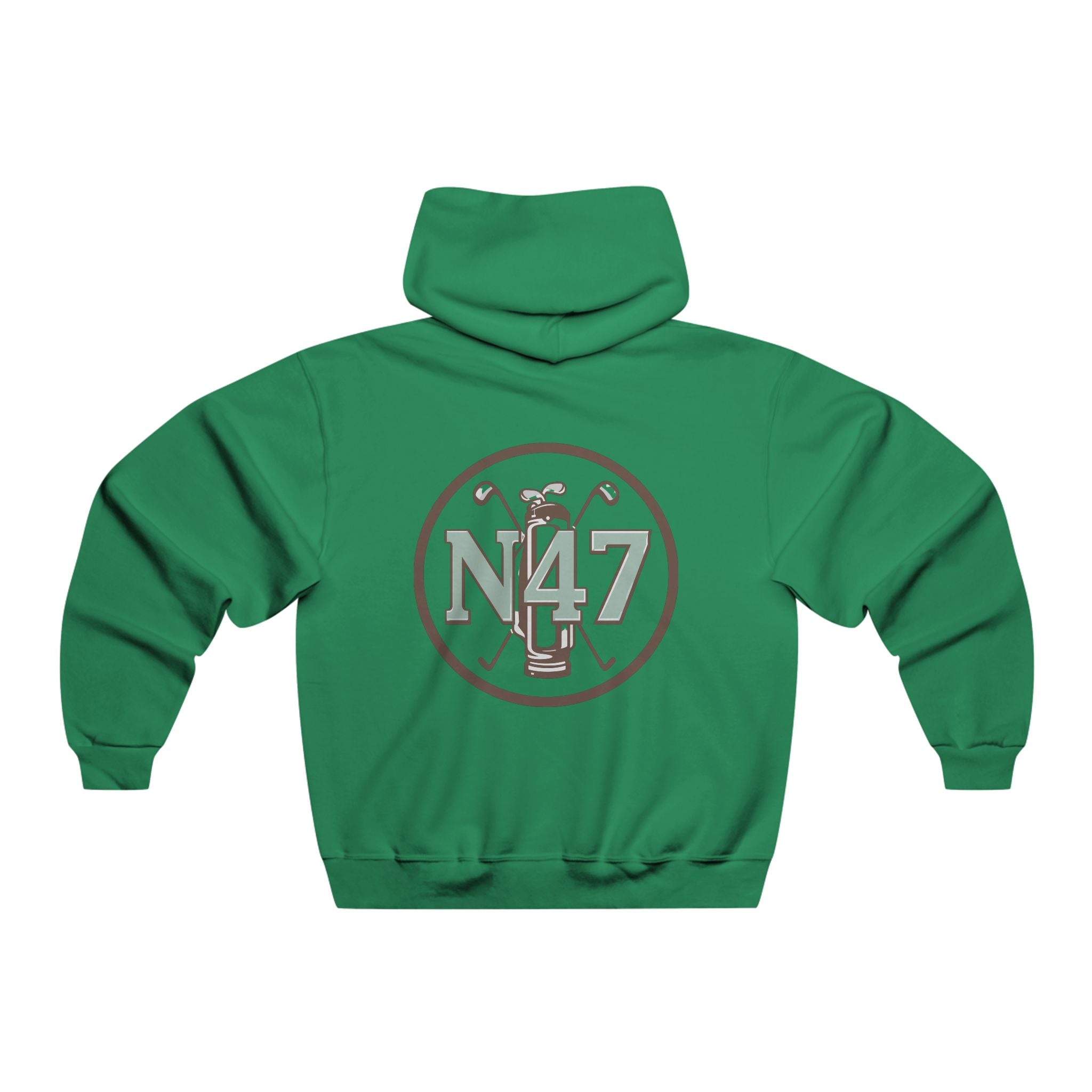 N47 Golf Logo Hoodie — Men’s Green Pullover with Front & Back Golf Emblem