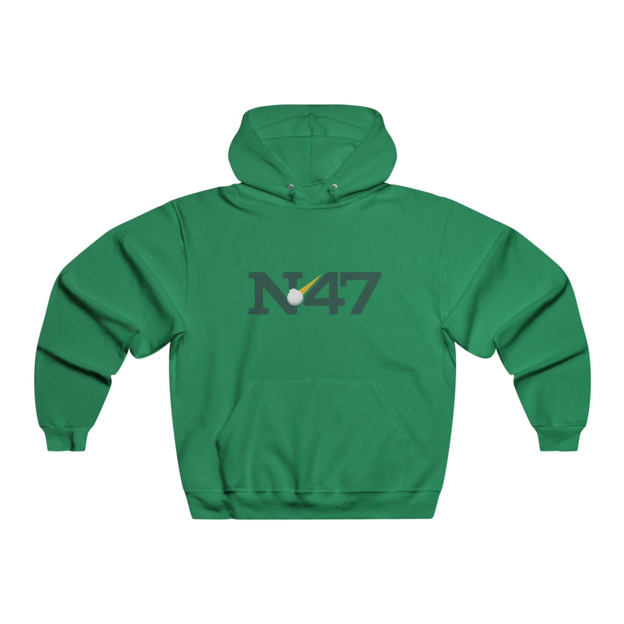 N47 Golf Logo Hoodie — Men’s Green Pullover with Front & Back Golf Emblem