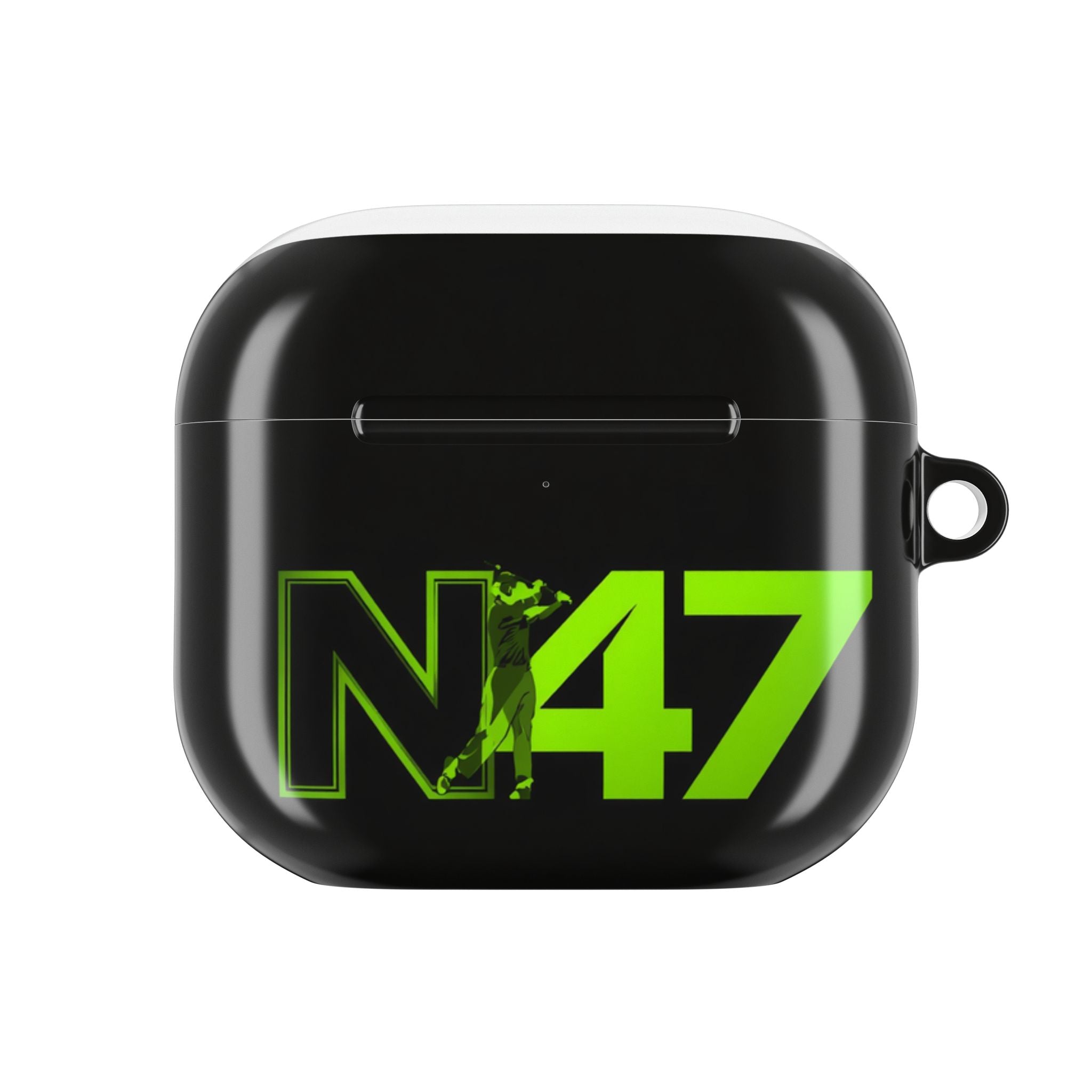 🎧 Funda AirPods Golf N47 Neón | Silicona Negra Protección Premium